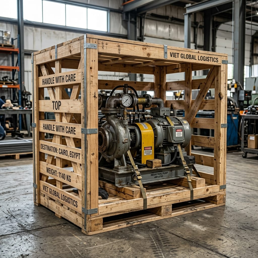 Kiện gỗ thưa (Crate) đóng hàng siêu trường siêu trọng 1